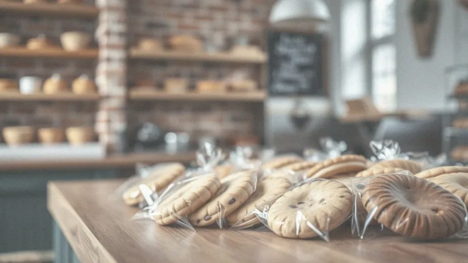 Czym charakteryzuje się pakowanie ciastek w przezroczystą folię?