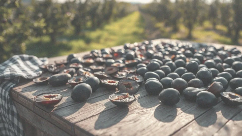 Jak przebiega proces suszenia śliwek na słońcu?