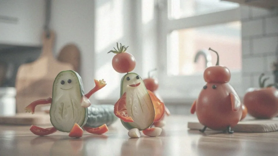 Jak owoce i warzywa zmieniają się w zabawne postacie?