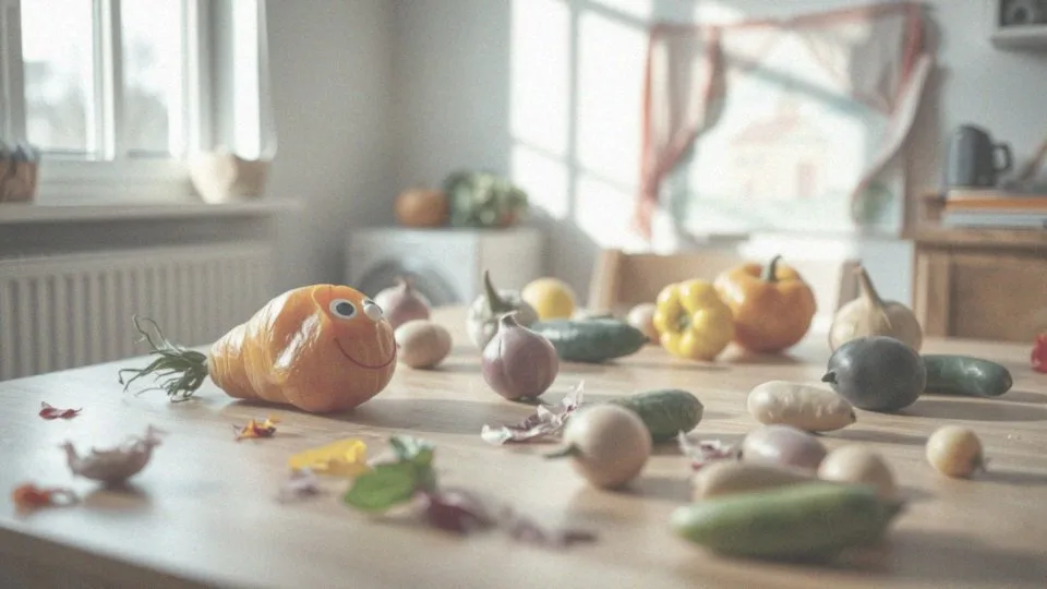 Jakie są przykłady kreatywnych zabaw związanych z kukiełkami z warzyw?