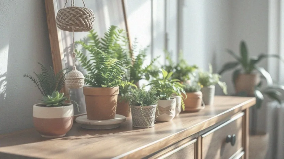 Jak roślinne ozdoby tworzą miniaturową dżunglę na komodzie?