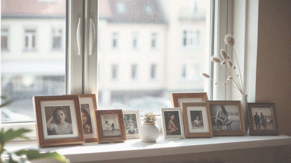 Jak ułożyć dekoracyjne ramki na parapecie?