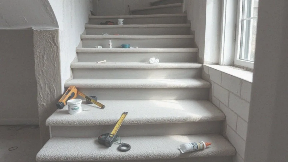 Jak wygląda montaż schodów dywanowych na beton?