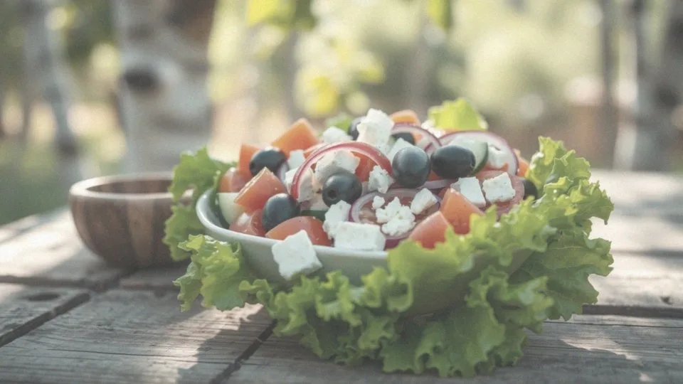 Sałatka z sałaty lodowej i fety – przepis na letnią świeżość